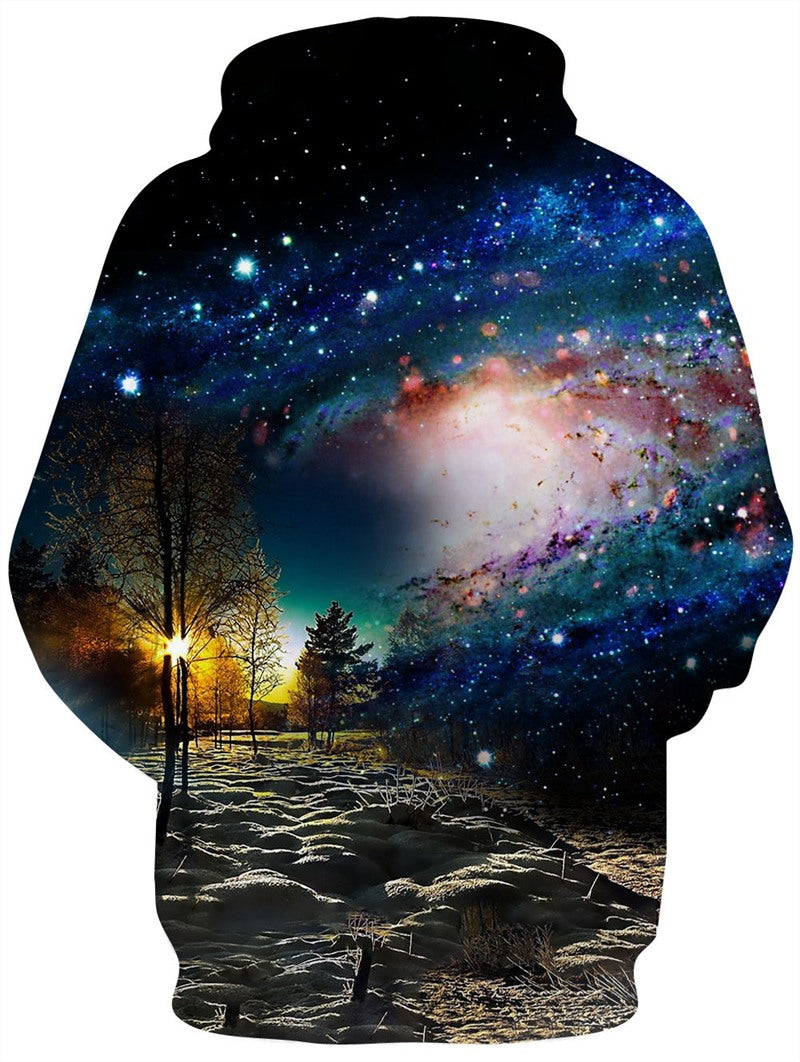 Dinosaur Sloth Galaxy Sweatshirt Streetwear Hoodie Allover Print - BernardoModa