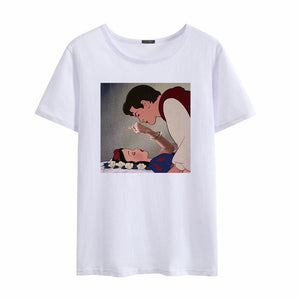 Disney Princess Middle finger White Tee - BernardoModa