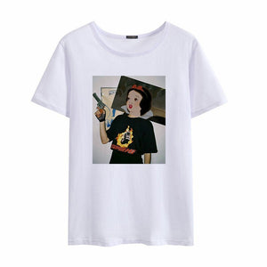 Disney Princess Middle finger White Tee - BernardoModa