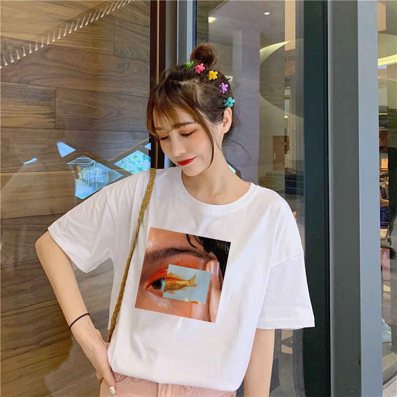 Fish Eyes Women Harajuku Aesthetics Grunge Shirt - BernardoModa