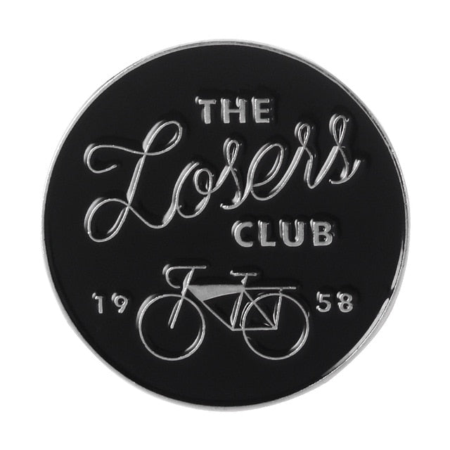 Edgy Introvert Loner Loser Club Autism Cat Punk Black White Jewelry Gift Enamel Pin