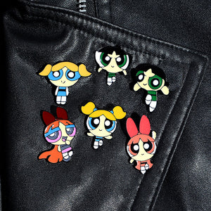 Powerpuff Girls Cartoon Enamel Pin