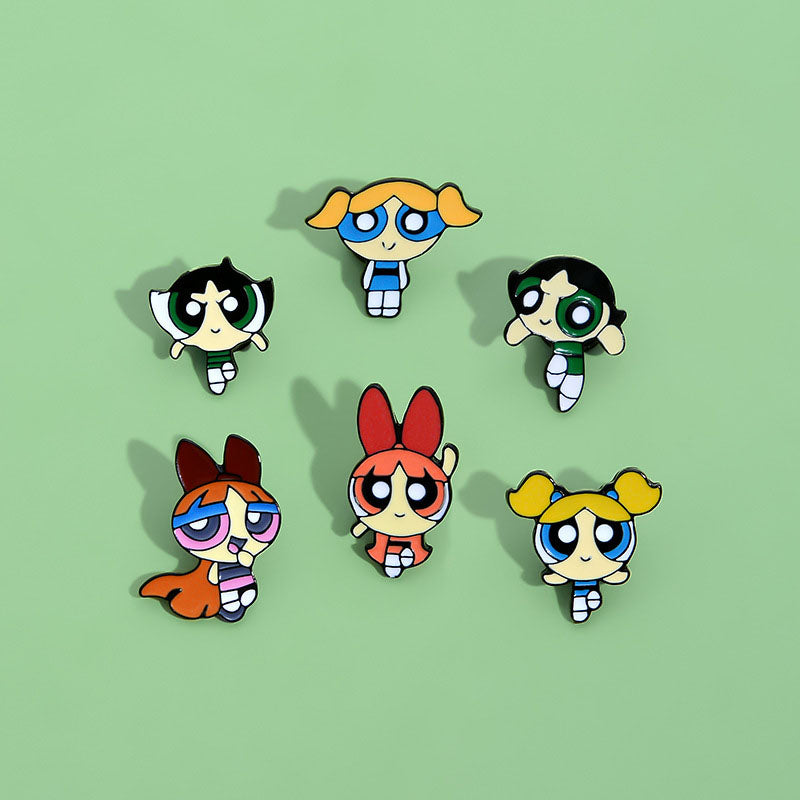 Powerpuff Girls Cartoon Enamel Pin