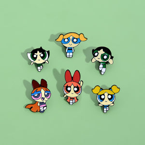 Powerpuff Girls Cartoon Enamel Pin