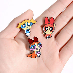 Powerpuff Girls Cartoon Enamel Pin