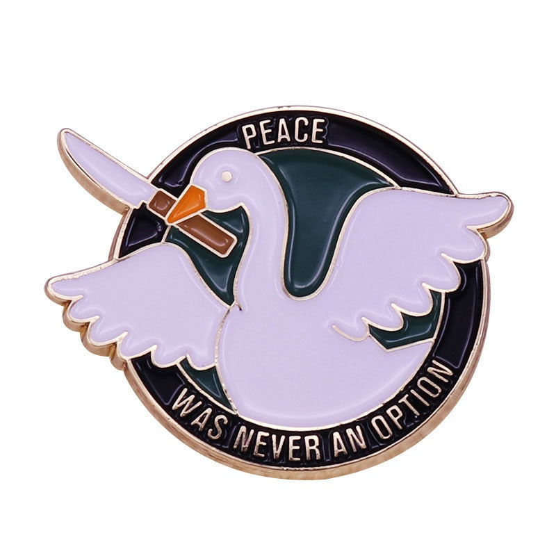 Be Goose Do Crimes Enamel Funny Meme Pin