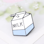 Lemonade Milk Juice Drink Lemon Glass Jewelry Gift Enamel Pin