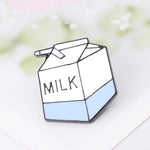 Lemonade Milk Juice Drink Lemon Glass Jewelry Gift Enamel Pin