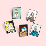 Oil painting Enamel Pin People are famous Artwork Creative Enamel Pin