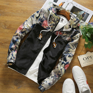 Trendy Autumn Floral Jacket Streetwear Hoodie Allover Print - BernardoModa