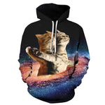 Titanic Cat Sweatshirt Streetwear Hoodie Allover Print - BernardoModa