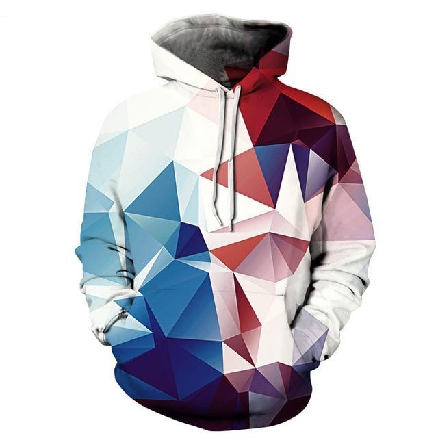 Generic Triangle design Sweatshirt Streetwear Hoodie Allover Print - BernardoModa