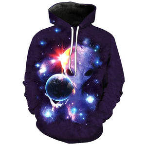 Universe Smoke Cloud Sweatshirt Streetwear Hoodie Allover Print - BernardoModa