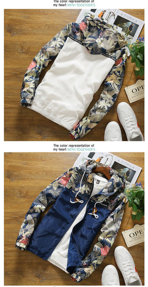 Trendy Autumn Floral Jacket Streetwear Hoodie Allover Print - BernardoModa