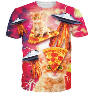 Cute KItten Pizza Hoodie/Sweatshirt/Short Sleeves - BernardoModa