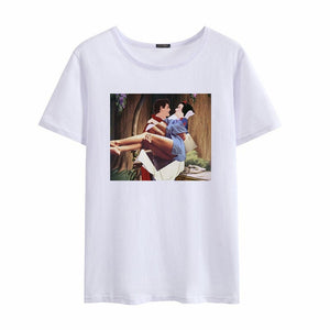 Disney Princess Middle finger White Tee - BernardoModa