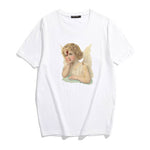 Harajuku Ulzzang spoof angel female O-Neck T-shirt - BernardoModa