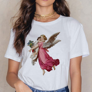 Angel 90s Fashion Aesthetic Harajuku 2 Tee - BernardoModa