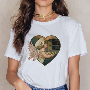 Angel 90s Fashion Aesthetic Harajuku 2 Tee - BernardoModa